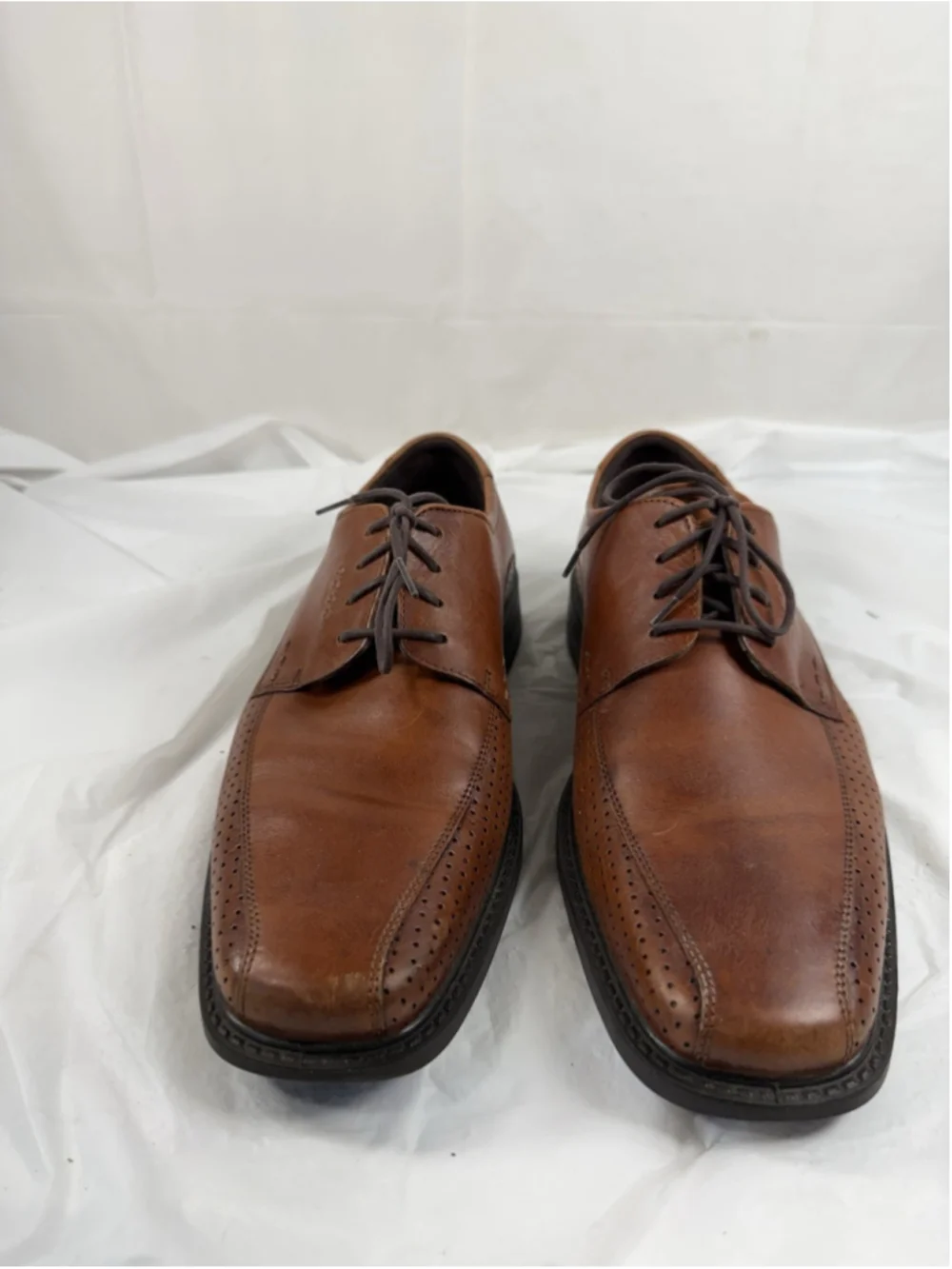 ECCO Oxford Bicycle Toe Dress Shoes Mens 10/10.5 Brown Modern Leather